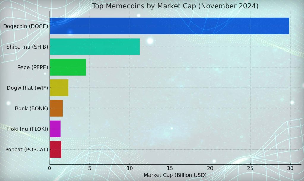 Top Memecoins by Market Cap in 2024